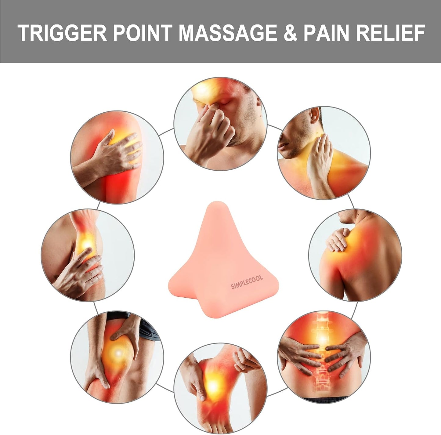 Manual Trigger Point Massage Tool Small Massager Ball 3″×2.6″ Blue | For Deep Tissue Myofascial Release Physical Therapy Plantar Fasciitis Pain Relief Muscle Knot Psoas Hip Flexor Iliacus