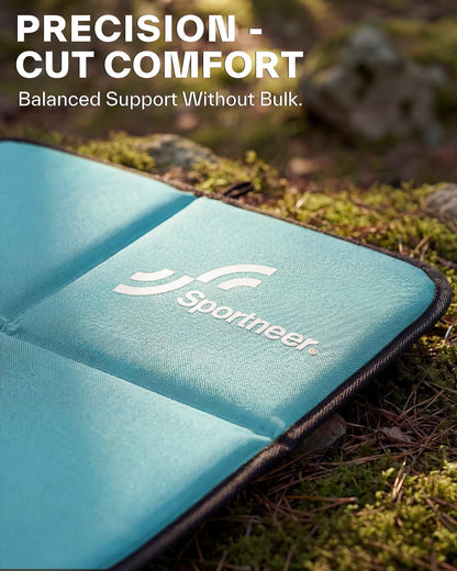 Sportneer Sitting Pad, 0.13lbs Lightweight Waterproof Folding Seat Pad for Backpacking, 15.75'' x 15.75'' Portable Camping Seat Mat for Hiking, Picnics & Outdoor Use