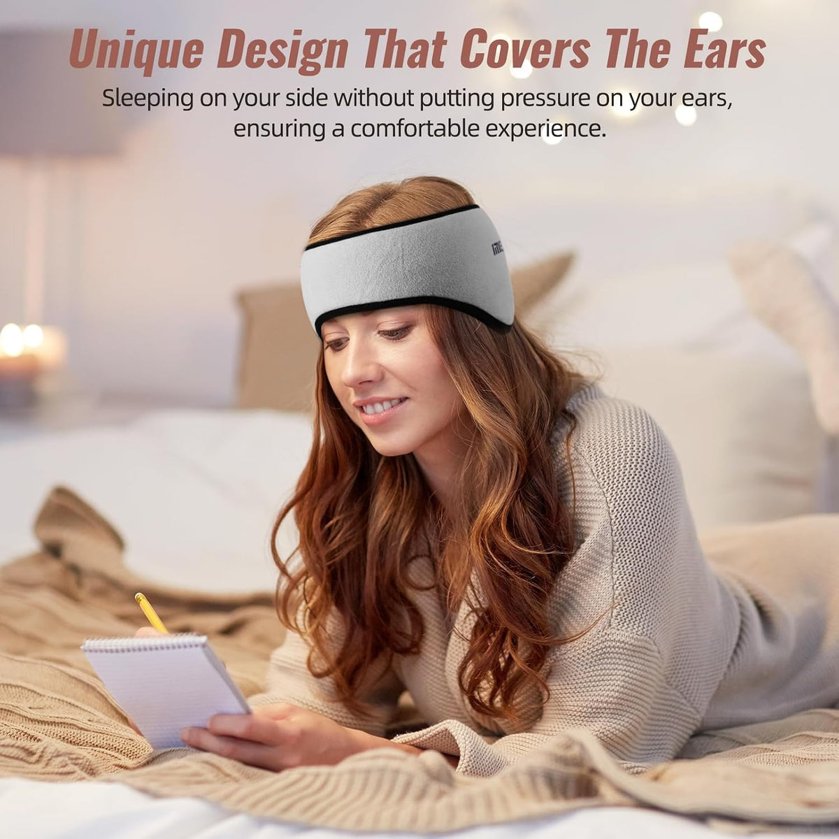Sleep Mask & Earmuffs for Sleep - 2 in 1 Ear & Eye Mask with Ear Plugs