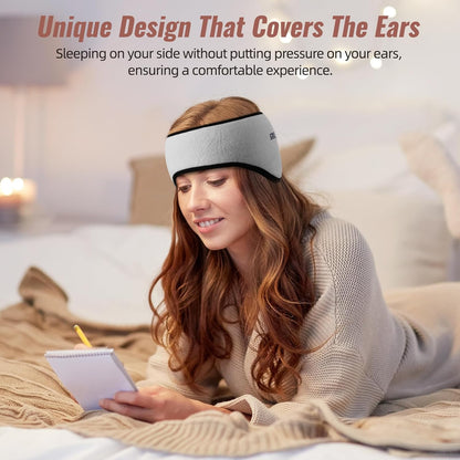 Sleep Mask & Earmuffs for Sleep - 2 in 1 Ear & Eye Mask with Ear Plugs