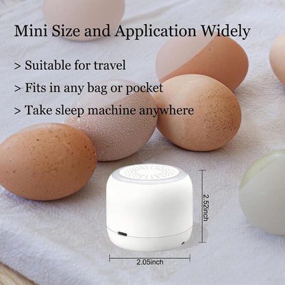 Mini Portable White Noise Machine 22 Soothing Sleep Sounds Sleep Sound Device for Newborn Baby Kids Adults Portable Rechargeable Sleep Brown Noise Machine for Travel Camping Home Office