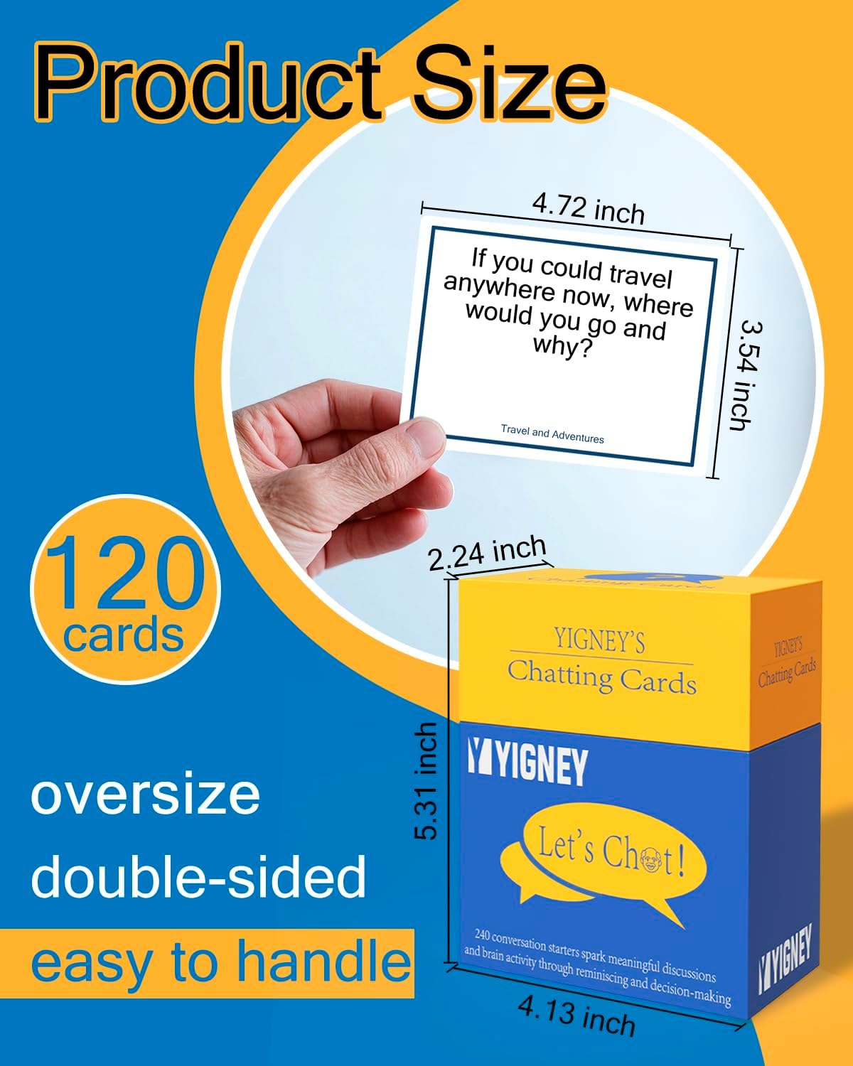 Yigney Conversation Cards for Seniors Elderly Dementia Alzheimer Products