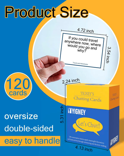 Yigney Conversation Cards for Seniors Elderly Dementia Alzheimer Products