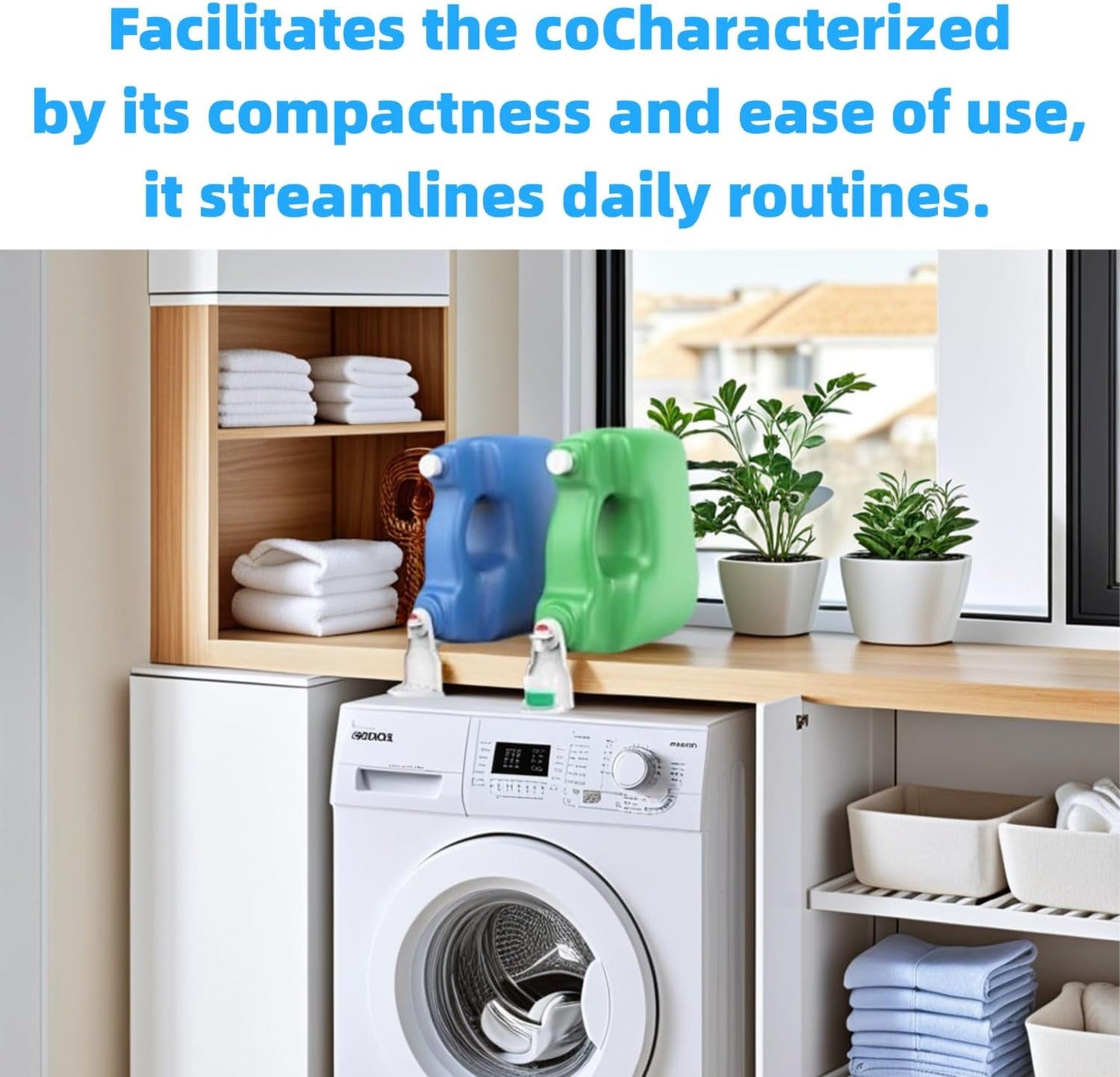 2 Pack Laundry Detergent Holder & Organizer with Plastic Drip Catcher - One-Hand Operation, Easy-Clean Tray, Sturdy ABS for 1.7'' Nozzles