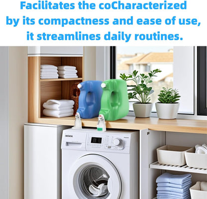 2 Pack Laundry Detergent Holder & Organizer with Plastic Drip Catcher - One-Hand Operation, Easy-Clean Tray, Sturdy ABS for 1.7'' Nozzles
