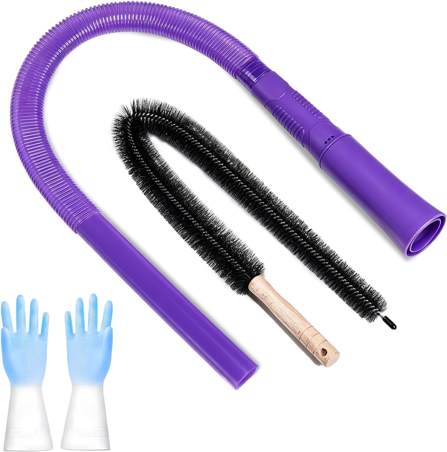Upgraded Dryer Vent Cleaner: Universal Vacuum Hose Attachment Fits All Vacuums Cleaner, Deep Cleaning Tools for Clogged Ducts & Lint Removal