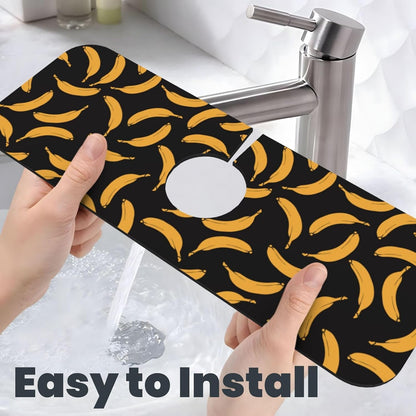 Abstract Flower Blooming Floral Watercolor Kitchen Sink Splash Guard Faucet Mat Super Absorbent Fast Drying Mat Sink Gadgets-Fast Drying Pad Sink Mat For Kitchen Bathroom (15" X 5.5" )