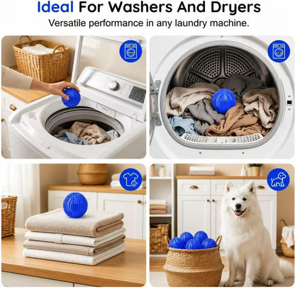 12 PCS Pet Hair Remover for Laundry, Reusable Hair Catcher | Reusable hair catcher helps reduce pet hair on clothes, bedding and blankets for cleaner laundry every wash.