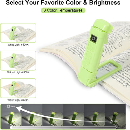Rechargeable Book Light, Clip-On LED Reading Light, Eye-Caring