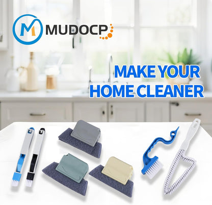 Window Track Cleaner Tool Set, 13 Pcs Magic Window Sill Cleaning Tools Kit with Groove Cleaning Brush for Door Tracks, Tile Lines, Shutter, Car Vents