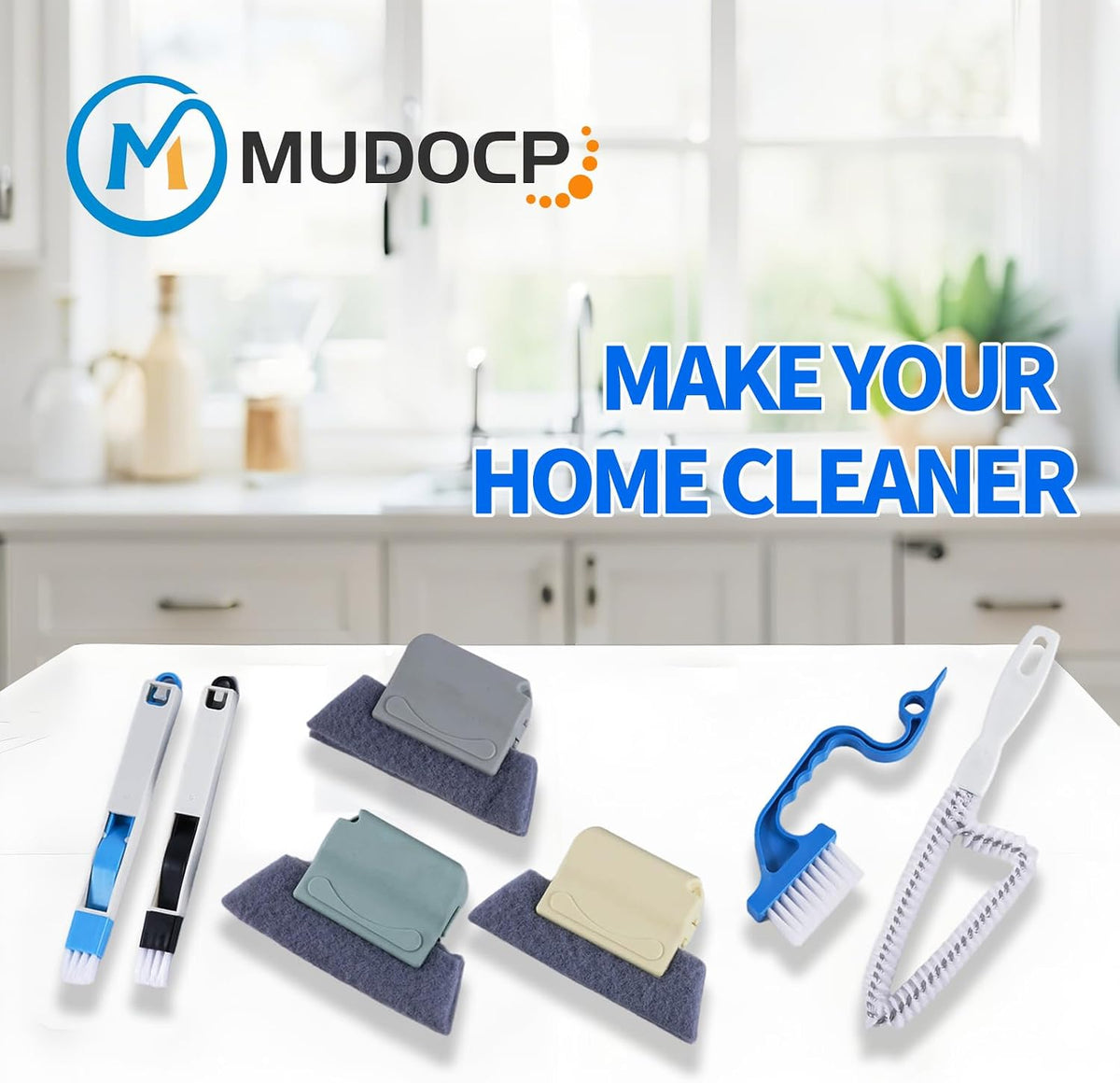 Window Track Cleaner, 13-Piece Sill and Crevice Cleaning Brush Kit
