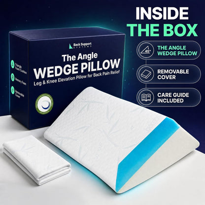 Back Support Systems The Angle Wedge Pillow – Leg & Knee Pillow Wedge for Sciatica Pain Relief, Body Pain, Lumbar Decompression – Sherpa Cover & Foam Cushion Bed Bolster for Lower Back Support, Large