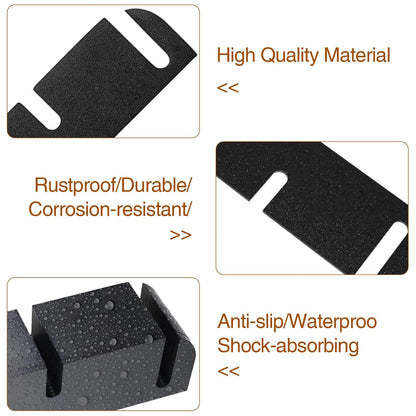 20 Pcs Door Hinge Shims 0.47 Inch Thickness 3.5 Inch Hinge Shims Plate Adjustable Door Jamb Repair Kit for Air Leakage Misalignment(Black)