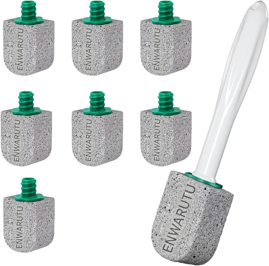 Pumice Stone Toilet Bowl Cleaner for Toilet Bath Kitchen Household Cleaning,11.8Inch Bathroom Cleaner Brush Toilet Wand+ Pumice Stones (7 Pack)