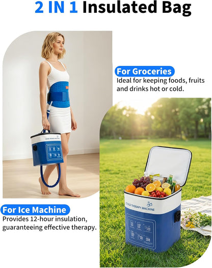 Ankle Foot Ice Pack Wrap for Cold Therapy Machine, Replacement Pad Only for Cryotherapy Unit, Cold Water Therapy for Plantar Fasciitis Relief, Post-Surgery & Injury Recovery - Universal Connector