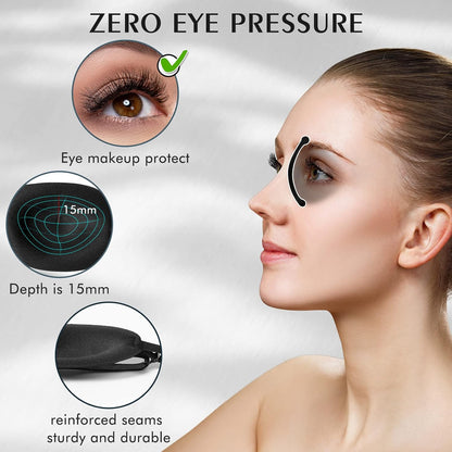 Bonuci 20 Sleep Mask for Women 3D Eye Mask, Dark Purple