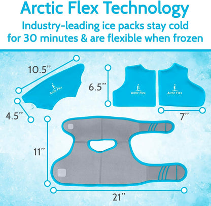 Vive Ankle Ice Pack Wrap - Foot Cold/Hot Compression Brace - Adjustable | Freeze Support for Cooling/Heating Achilles Injuries, Tendonitis, Plantar Fasciitis, Sore Feet, Inflammation, Muscle Sprain