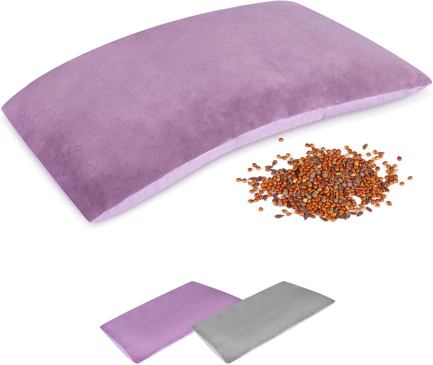 SuzziPad Heating Pad Microwavable for Reduce Discomfort with Washable Cover, 7 x12 Reusable Heat Pads for Shoulder, Belly, Elbow, Knee, Moist Heated Pack, Sore Muscle, Soothing Fatigue, Purple | Removable Cover Design, Long Lasting Moist Heat, Portable