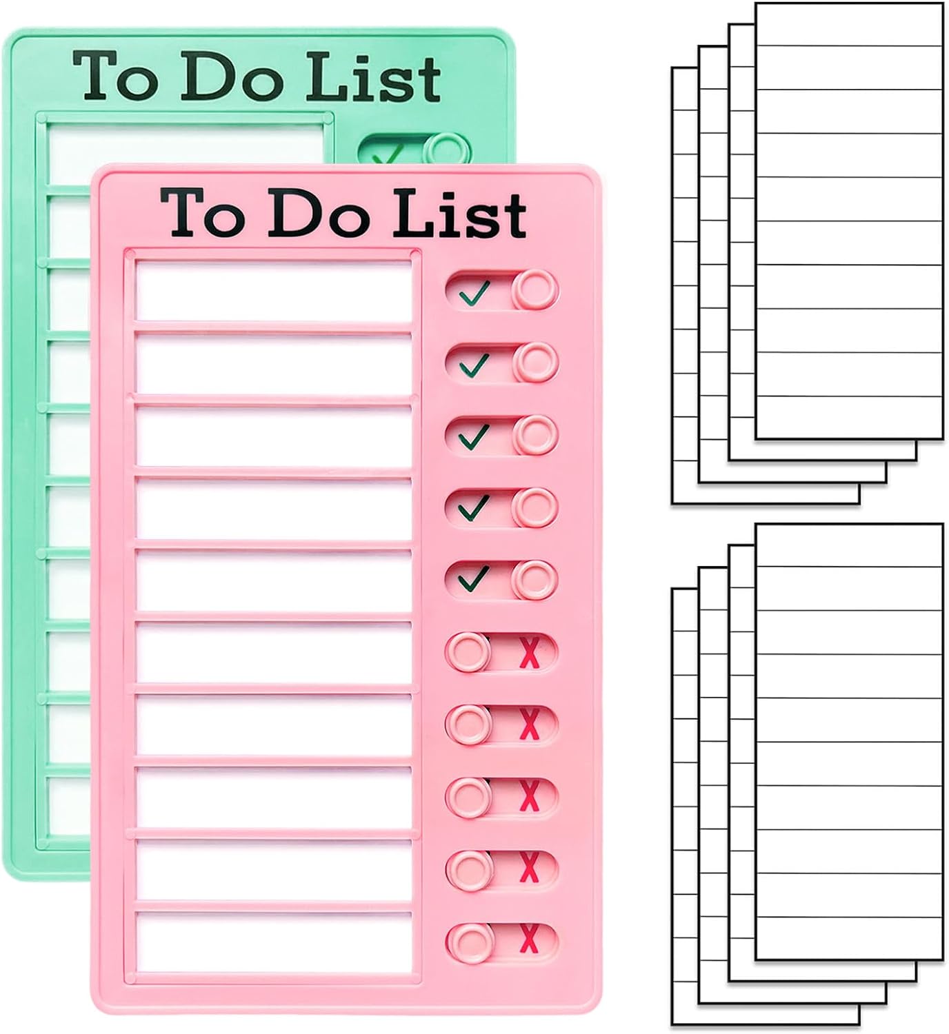 Chore Chart for Kids: Dry Erase Visual Schedule, Magnetic Bedtime/Morning Routine Chart - Toddler Chore Board, Checklist, To Do List for Kids (2 morning checklists, 2 bedtime checklists)
