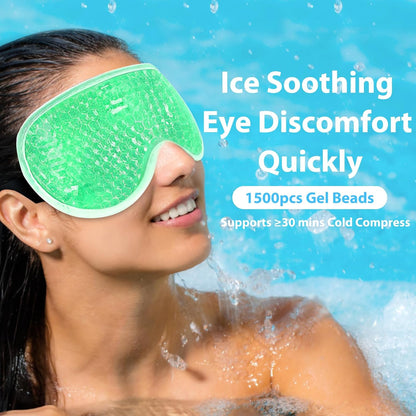 BeeVines Gel Eye Mask, Cooling Ice Masks for Puffy Eyes (2 Pack)