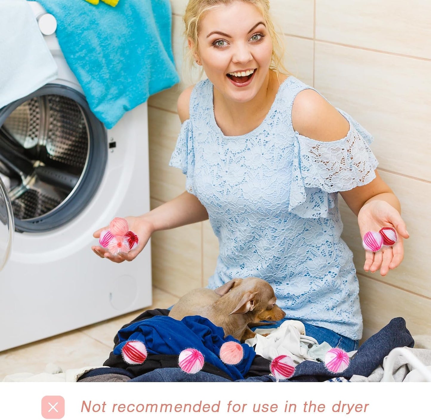 Blulu 18 Pieces Pet Hair Remover for Laundry, Classic Color | Reusable Washing Machine Hair Catcher Pet Dog Cat Fur Catcher Lint Remover from Laundry