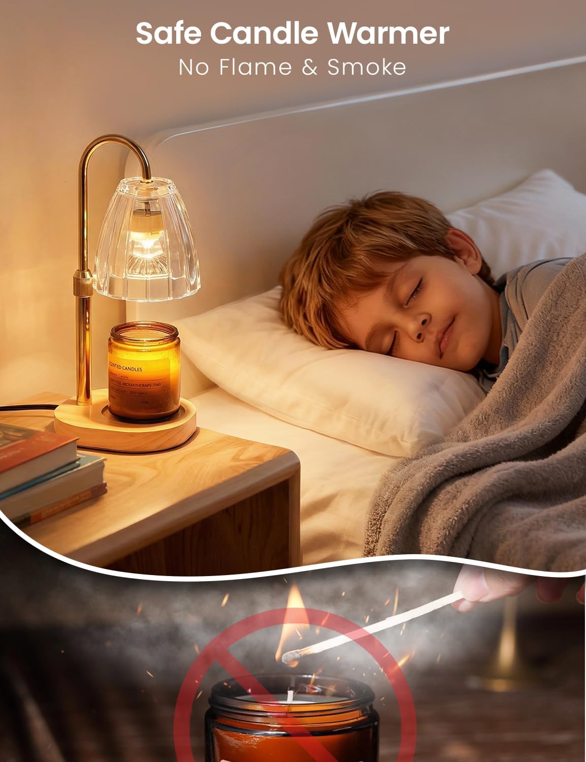 Candle Warmer Lamp with Timer Dimmable Candle Warmer Birthday Gifts for Women Mom Sister, House Warming Gifts New Home Room Decor, Height Adjustable Wax Melts Warmer for Jar Candles