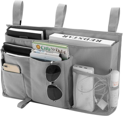 Bseash Bunk Bed Organizer, Bedside Caddy Hanging Bed Organizer Storage Bag 8 Pockets, for College Dorm Rooms Bed, Hospital Bed, Baby Bed Rails, 600D Oxford Cloth