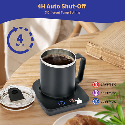 VOBAGA Coffee Mug Warmer, 4 Hours Auto Shut Off Cup Warmer for Office Home Desk with 3 Temperature Settings, Electric Beverage Warmer for Cocoa,Tea, Milk, Soup, for Coffee Gifts, Sky Blue (No Cup)