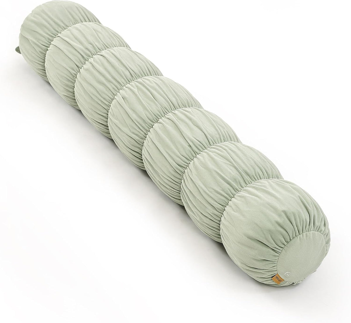 Pat. Pend. Long Bolster Pillow for Bed, 39 Inch, Misty White