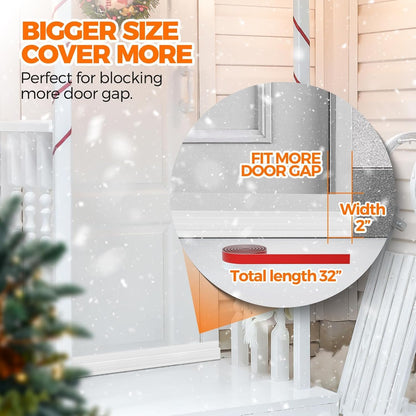 Holikme Door Draft Stopper 41inch Weather Stripping Door Seal Sweep | Under Door Draft Insulator Strong Adhesive Silicone Garage Window Strip Blocker Cold Air & Noise, Easy Install Save Energy