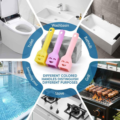9 Pack Cleaning Pumice Stone Toilet Bowl Stick Cleaner with Handle Hard Water Ring Calcium Buildup Stains Remover Powerfully for Cleaning Toilet Bathtubs Kitchen Sink Grill Pools