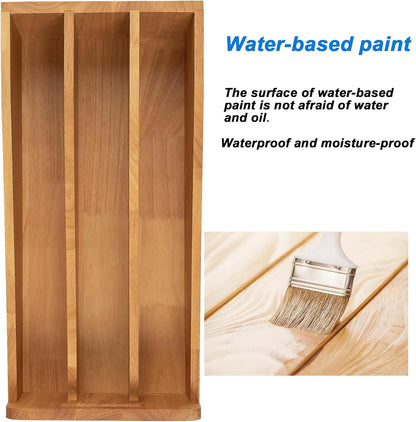 DINDON Pull Out Cabinet Organizer for Pans, Pot lid, Cookie Sheet, Cutting Board, Baking Tray, Slide Out Kitchen Cabinet Storage Organizer, 10.5''W X 21"D X 10.6"H, Wood