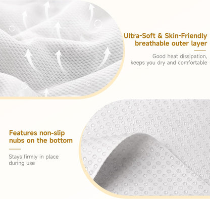 Wedge Pillow for Legs Elevation, 23.2x16.5x7.5in, White