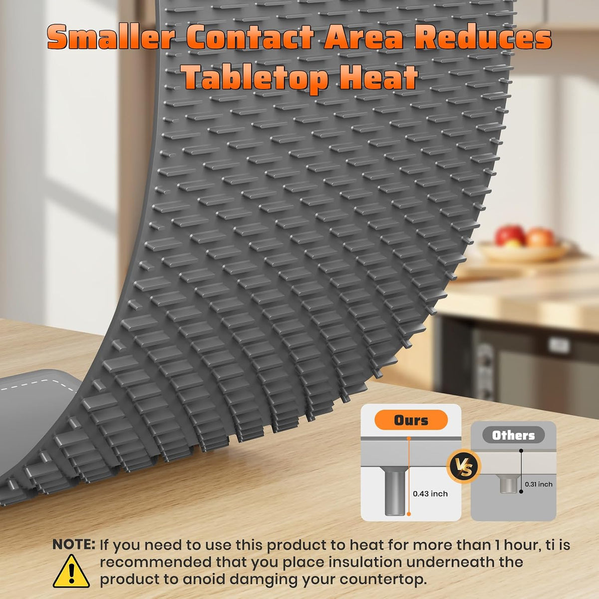 Fast Heating Warming Mat for Food, XL 36"x16", Electric Food Warmer with 6 Level Adjustable Temperature and 6 Hours Timer, Full-Surface Portable Warming Pad Trays for Buffets Party