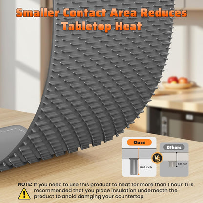 Fast Heating Warming Mat for Food, XL 36"x16", Electric Food Warmer with 6 Level Adjustable Temperature and 6 Hours Timer, Full-Surface Portable Warming Pad Trays for Buffets Party
