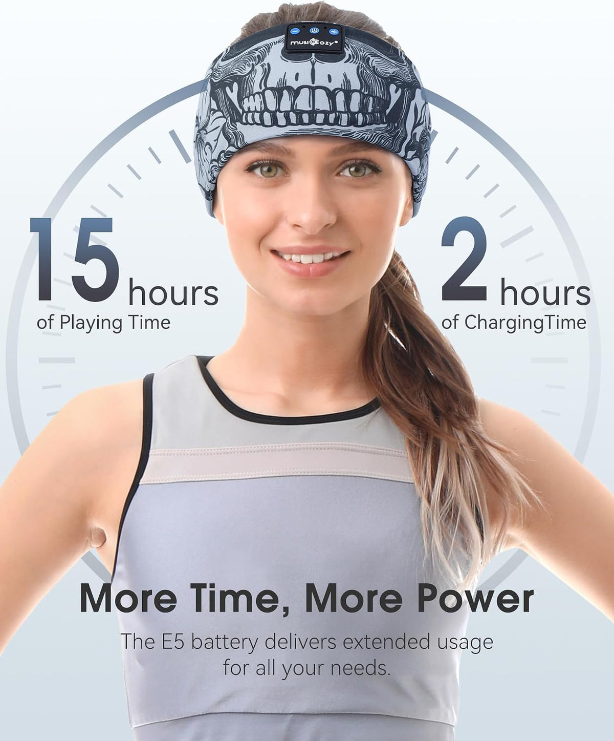 MUSICOZY Sleep Headphones Bluetooth Headband Headphones for Side Sleepers
