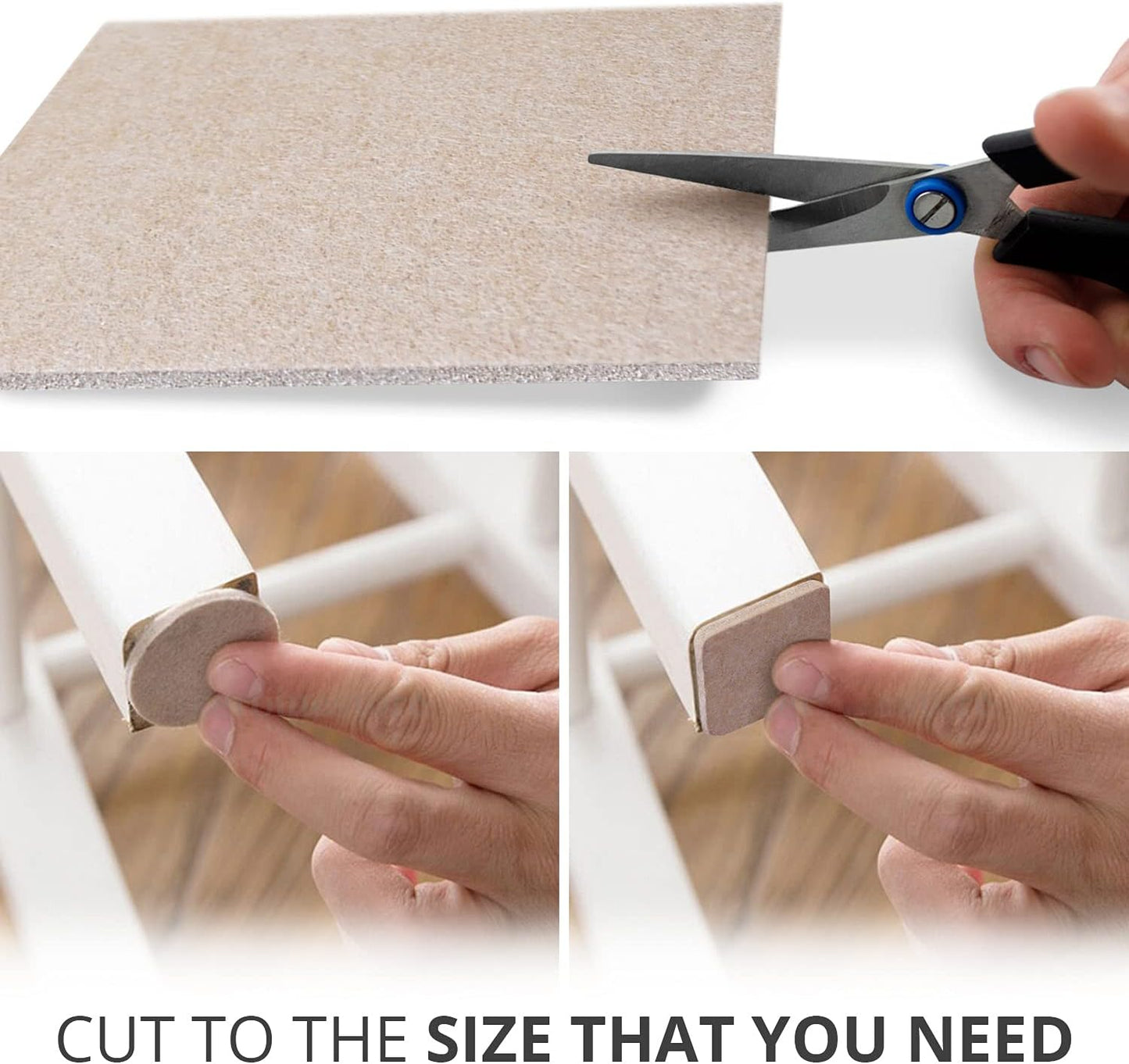 Felt Furniture Pads X-PROTECTOR 10 PCS - Premium 8” x 6” x 1/5” Heavy Duty | Beige Felt Sheets! Cut Large Furniture Pads to The Size You Need - The Best Felt Floor Protectors for Any Hard Floor!