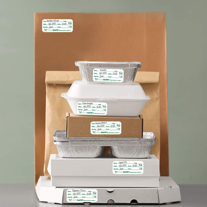 Food Labels Dissolvable by Food Safe - Leaves No Adhesive Residue Dissolves in Water in 30 Seconds Perfect for Reusable Containers - 500 Labels Per Roll