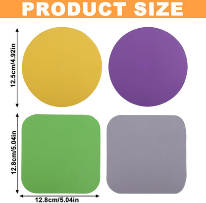 LUTER 4pcs Jar Opener Gripper Pad for Seniors with Weak Hands, Rubber | Multi-function Silicone Bottle Opener Lid Cap Rubber Gripper Pads Kitchen Coasters Gadgets, Light Blue, Green