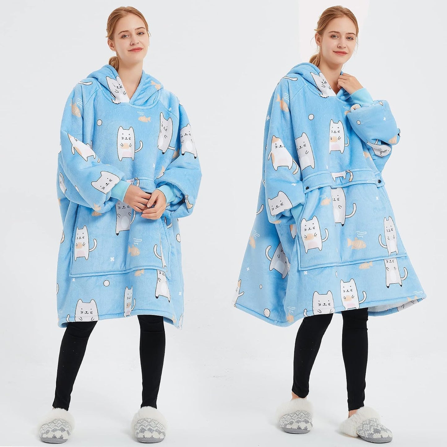 Wearable Blanket Hoodie for Adults With Pocket Strawberry Hoodie | Sherpa, Fuzzy Blanket Hoodie, Oversized Sweatshirt Blanket, Kangaroo Pouch, Cute Birthday Gifts for Sister, Cute Stuff