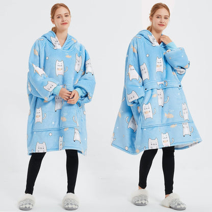 Wearable Blanket Hoodie for Adults With Pocket Strawberry Hoodie | Sherpa, Fuzzy Blanket Hoodie, Oversized Sweatshirt Blanket, Kangaroo Pouch, Cute Birthday Gifts for Sister, Cute Stuff
