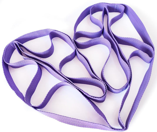 EZYA Stretching Strap with Loops, Non-Elastic Yoga Strap for Physical Therapy & Home Rehab, Mobility Exercise Strap for Pilates, Dance & Gymnastics