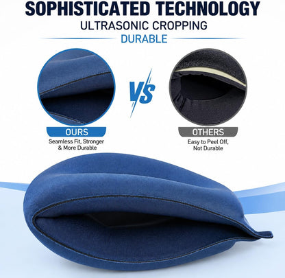 ALASKA BEAR Memory Foam Sleep Mask, Contoured Eye Cups for Women Men, Blue