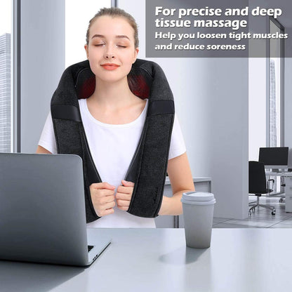 Shiatsu Neck and Back Massager with Heat for Pain Relief Deep Tissue Gifts