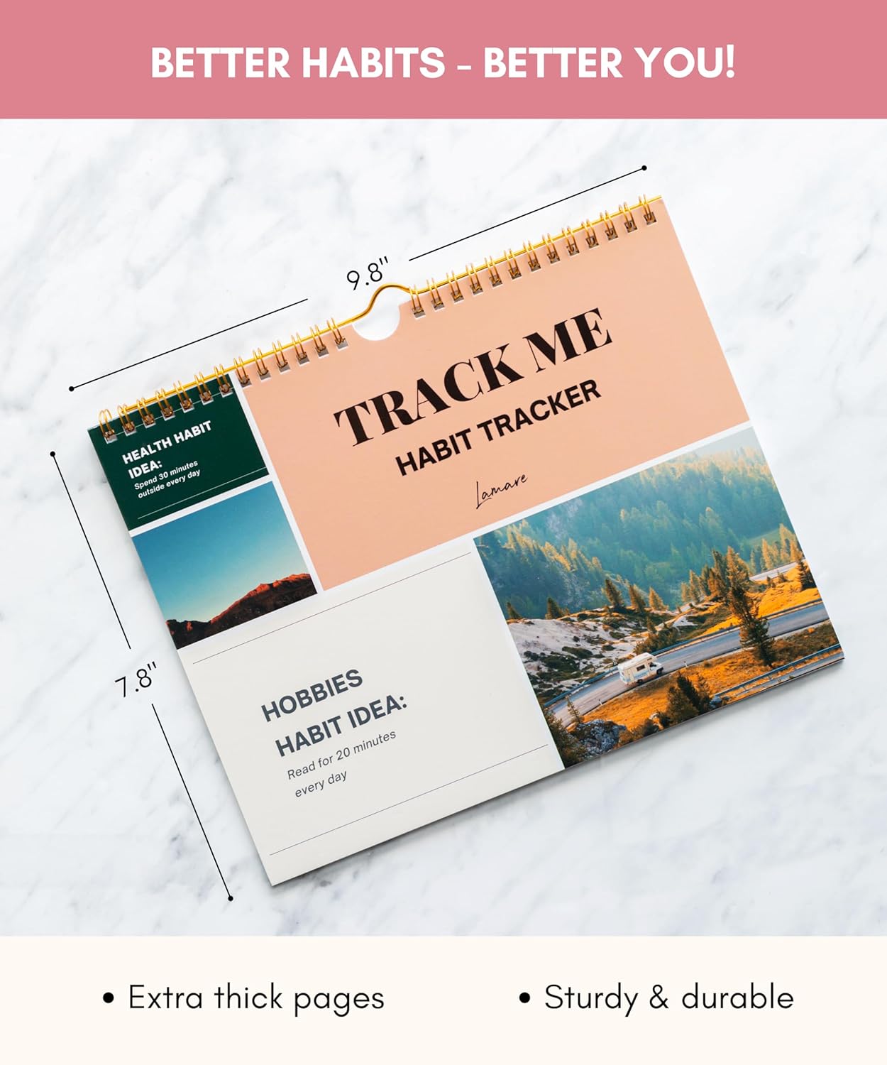 Lamare Habit Tracker Calendar 2026 – Premium Daily Habit Tracker Journal