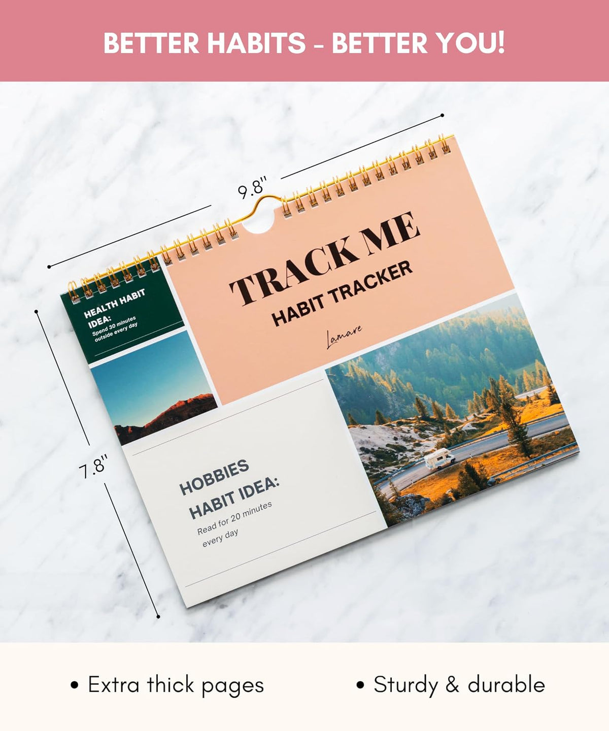 Lamare Habit Tracker Calendar 2026 – Premium Daily Habit Tracker Journal