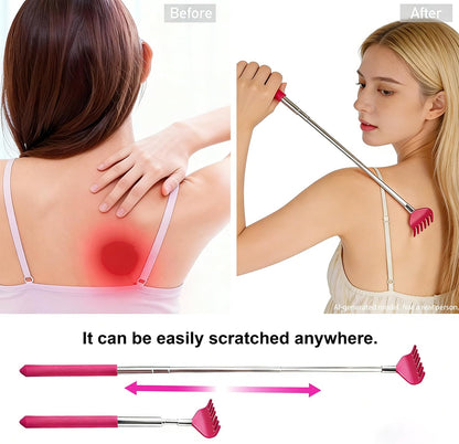 2 Pack Back scratchers Set,Stainless Steel Back Scratcher Extendable