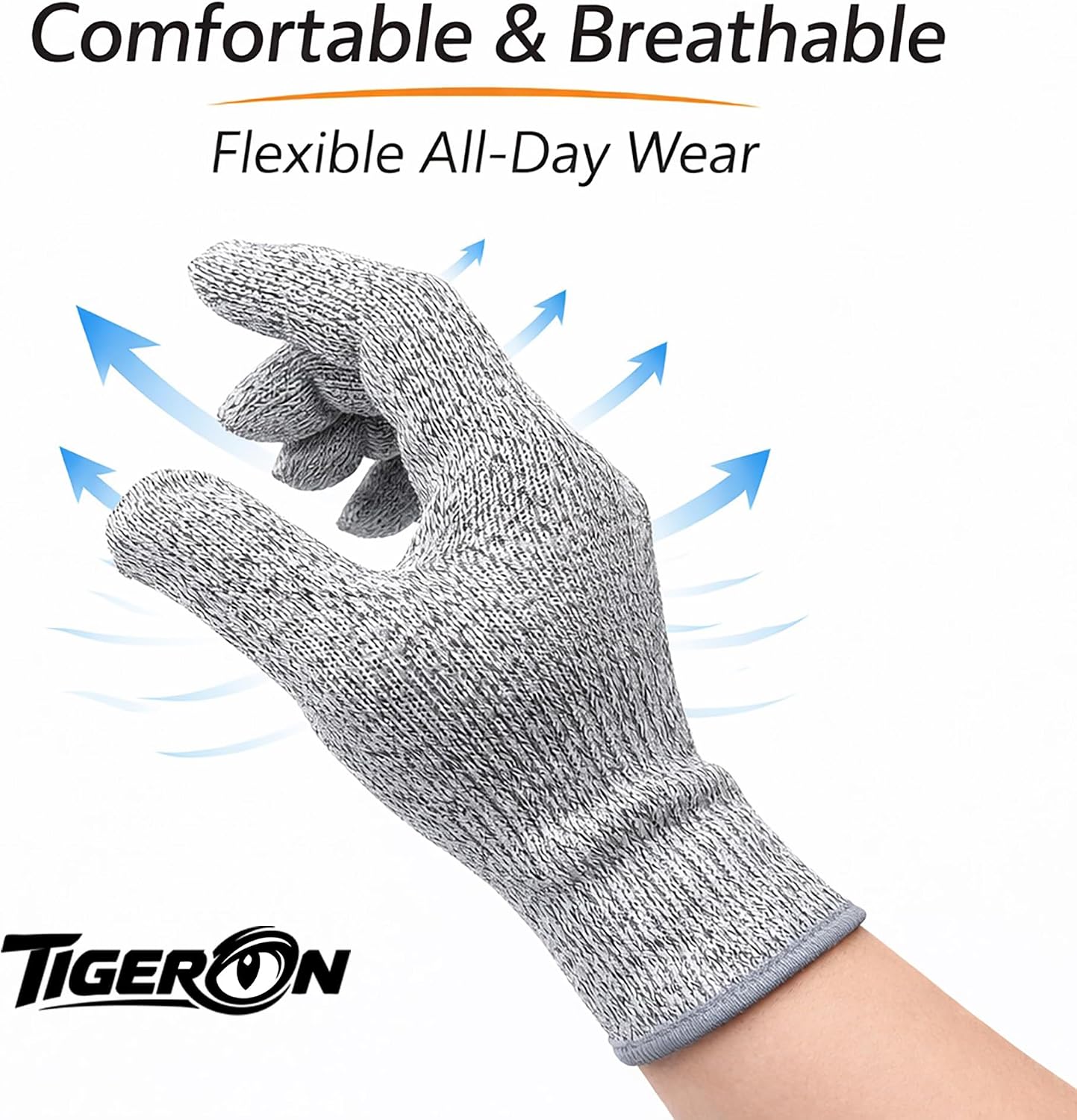 Cut Resistant Gloves, Cut Level 5 Protection, Food Grade Safety Gloves for Kitchen, Butcher, Meat Cutting