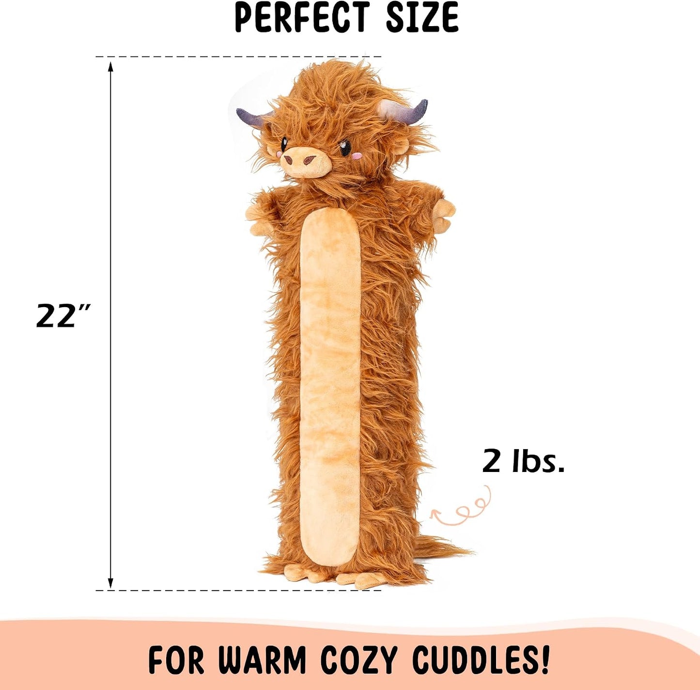Bunny Microwavable & Weighted Stuffed Animals - 1.5 Lbs Unscented Heating Pad for Period Cramps Pain Relief and Anxiety, Cute Bunny Plush Toys Gifts for Women Girls Adults and Kids by Happy Fuel