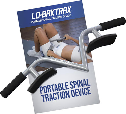 EZ-Bak Lo-Bak TRAX Lumbar Spine Stretcher - Upper & Lower Back Stretcher Pain Relief – Portable Spine Decompressor & Back Cracking Device for Herniated Discs, Sciatica, Scoliosis - Blue